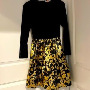 Alice + Olivia Chara Mesh & Vegan Leather Minidress US size 14